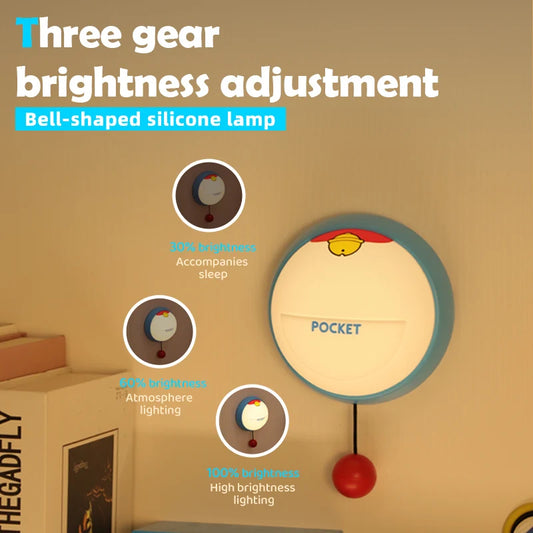 Night light "Bell Clap Lamp" with timer and soft silicone light