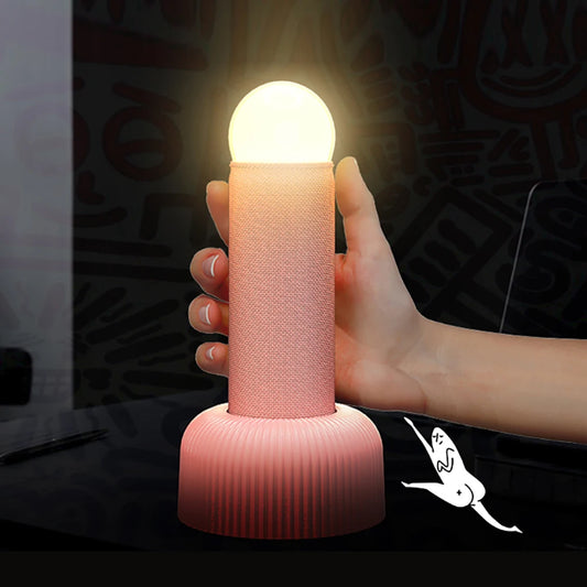 Portable "Handheld" Silicone Night Light with Base and Soft Glow
