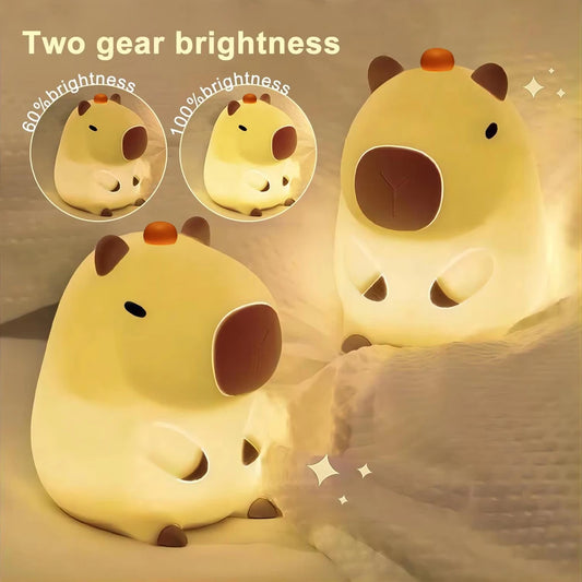 Silicone Capybara Night Light — Soft Glow & Cute Design 🦫