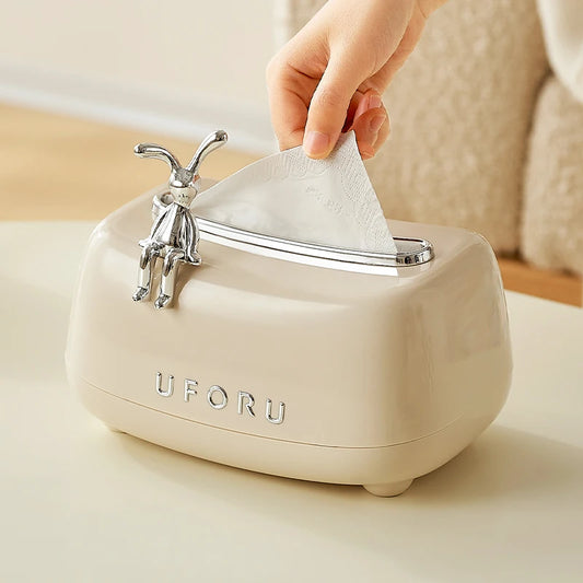 Tissue Box with Decorative Bunny 🐇 UFORU